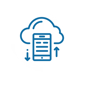 Cloud data icon.