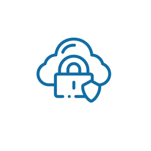 Secure cloud icon